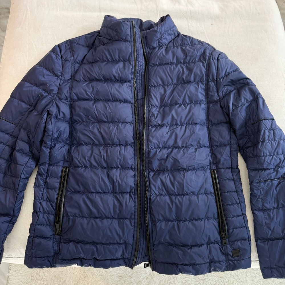 Hugo Boss Real Down Packable Puffer Jacket – Navy Blue – Men’s Medium